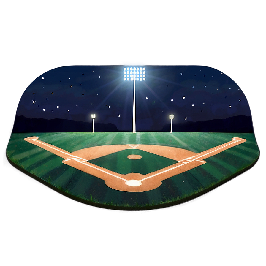 Nighttime Baseball Field Illumination Png Wra45 PNG image