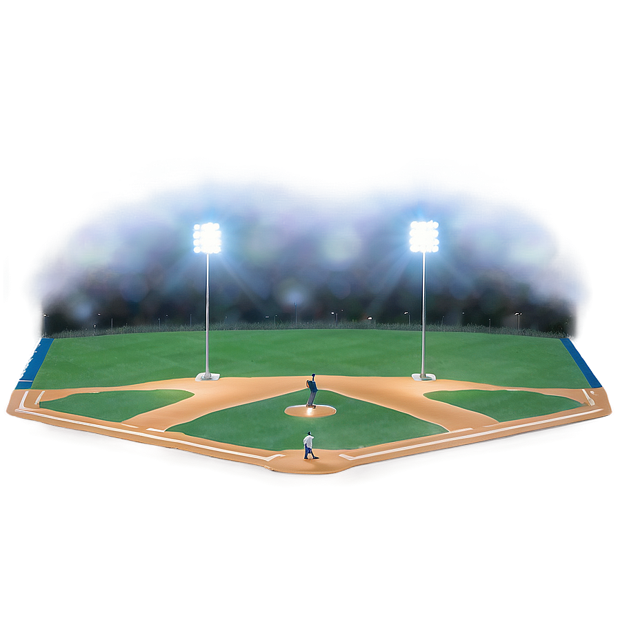 Nighttime Baseball Field Illumination Png Xpf PNG image