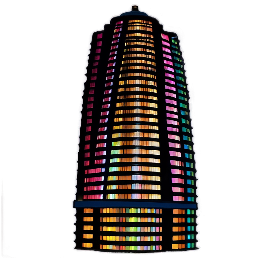 Nighttime Skyscraper Lights Png 05212024 PNG image