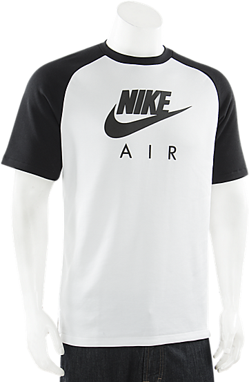 Nike Air Blackand White T Shirt PNG image