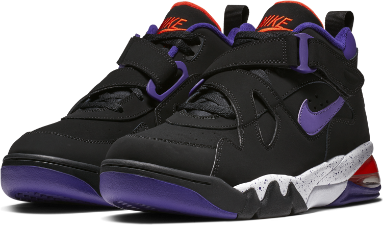 Nike Air Force High Top Sneakers Black Purple PNG image