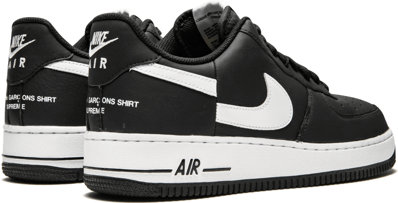 Nike Air Force1 Low Black White Sneakers PNG image