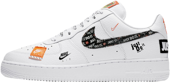 Nike Air Force107 Just Do It White PNG image