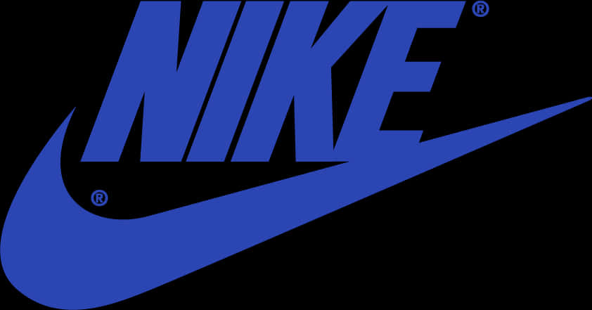 Nike Logo Blue Background PNG image