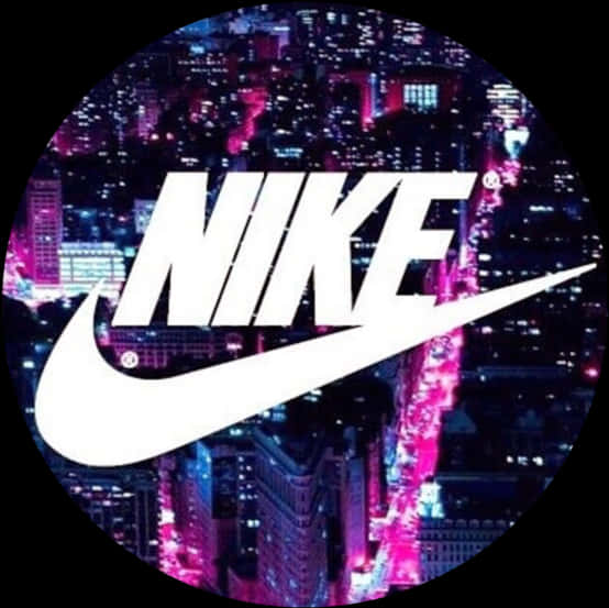 Nike Logo Urban Nightscape PNG image