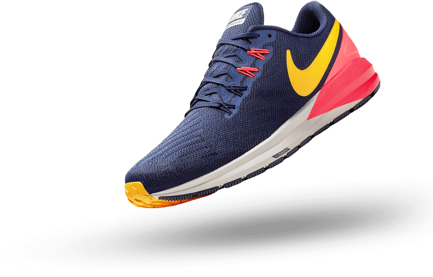 Nike Running Shoe Blueand Yellow PNG image