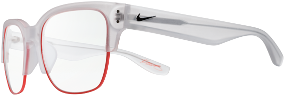 Nike Sports Eyeglasses White Red PNG image