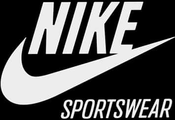 Nike Sportswear Logo Blackand White PNG image