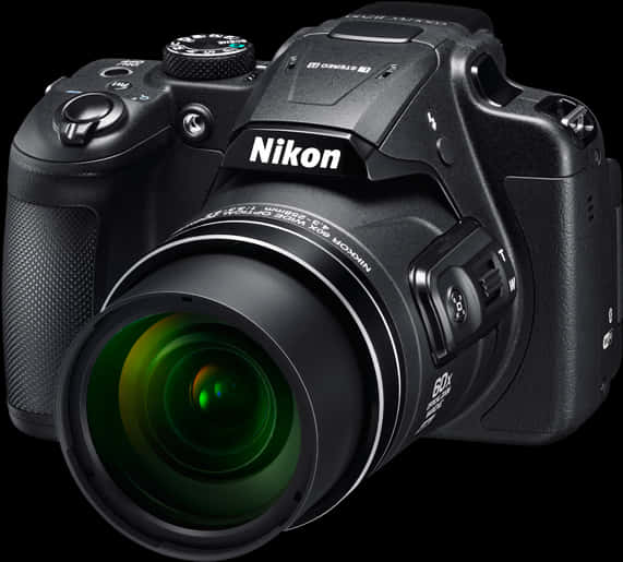 Nikon D S L R Camerawith Zoom Lens PNG image