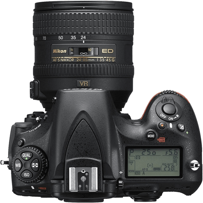 Nikon D S L R Camerawith Zoom Lens PNG image