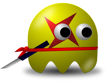 Ninja Pac Man Warrior PNG image