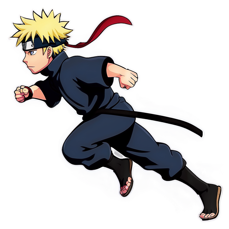 Ninja Run Naruto Style Png Axs41 PNG image