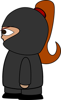 Ninja Squirrel Cartoon Character PNG image