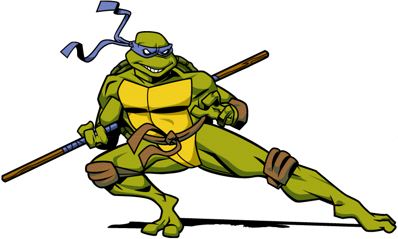 Ninja Turtle With Bo Staff PNG image