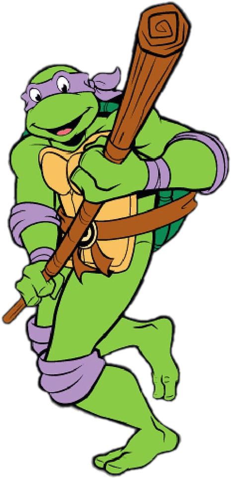 Ninja Turtle With Bo Staff PNG image