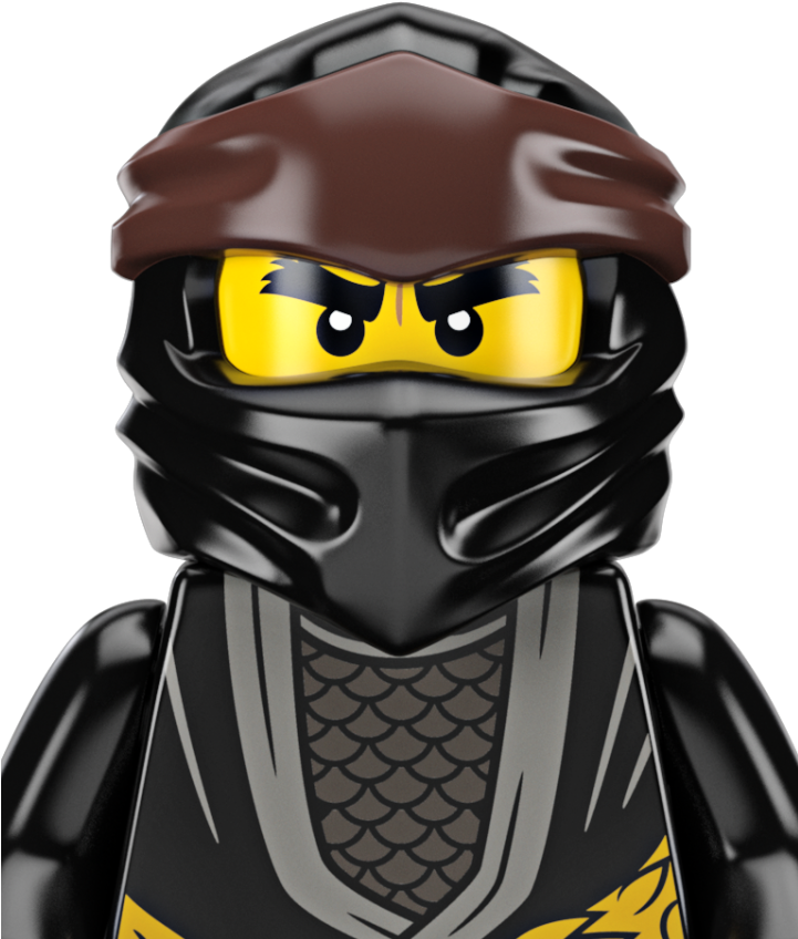 Ninjago Black Ninja Close Up PNG image