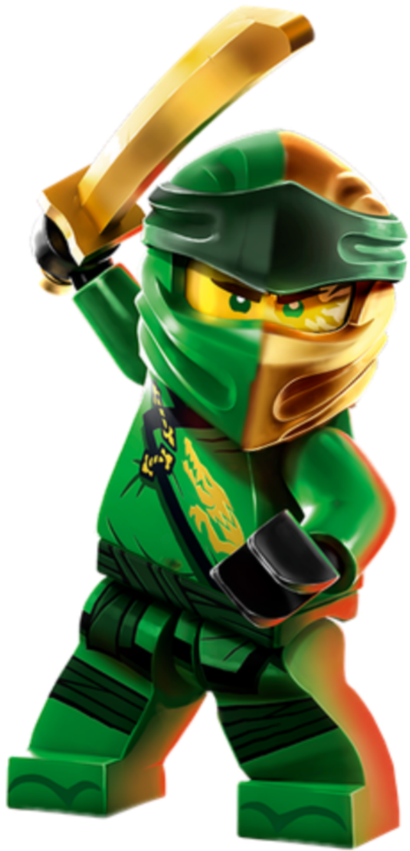 Ninjago Green Ninja Lloydwith Golden Sword PNG image