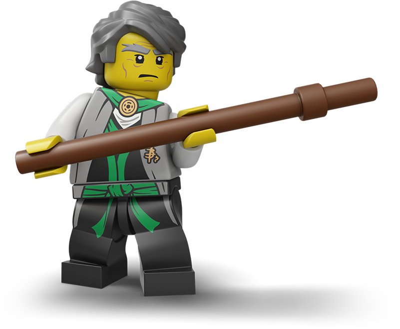 Ninjago Lego Minifigurewith Staff PNG image
