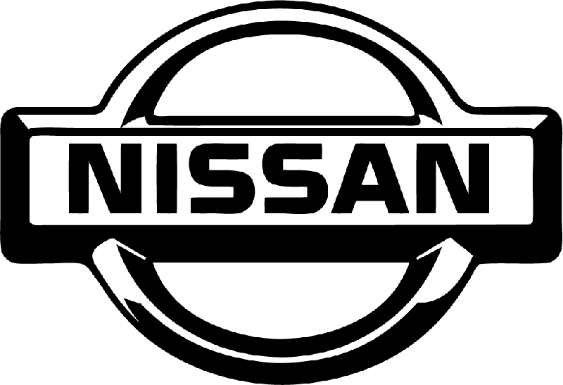 Nissan Logo Blackand White PNG image