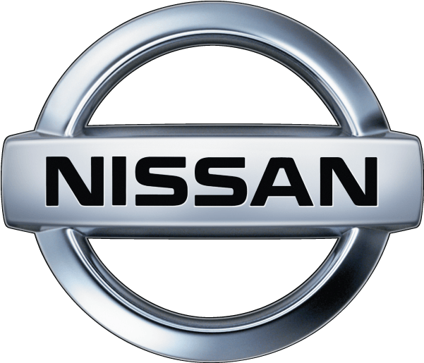 Nissan Logo Silver Chrome PNG image