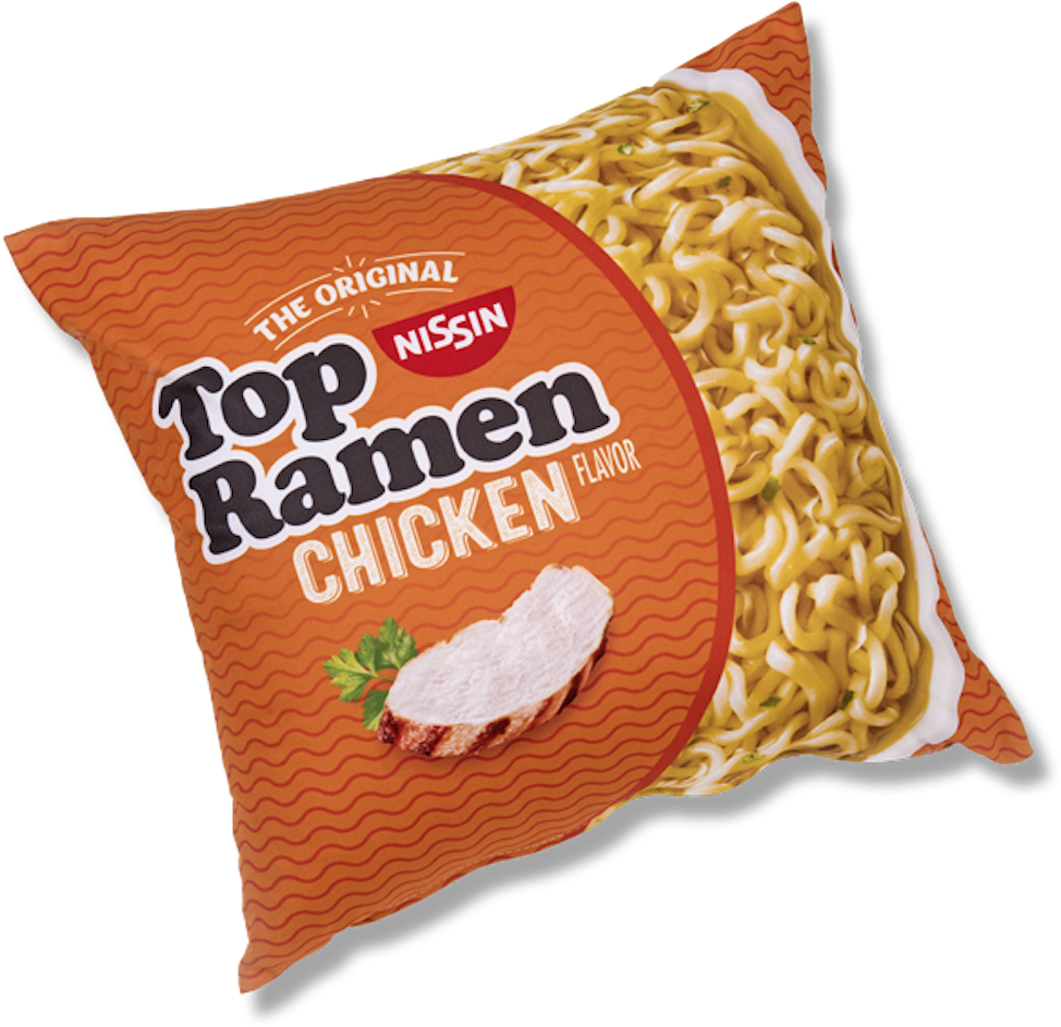 Nissin Top Ramen Chicken Flavor Pillow PNG image