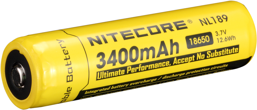 Nitecore N L1893400m Ah Rechargeable Battery PNG image