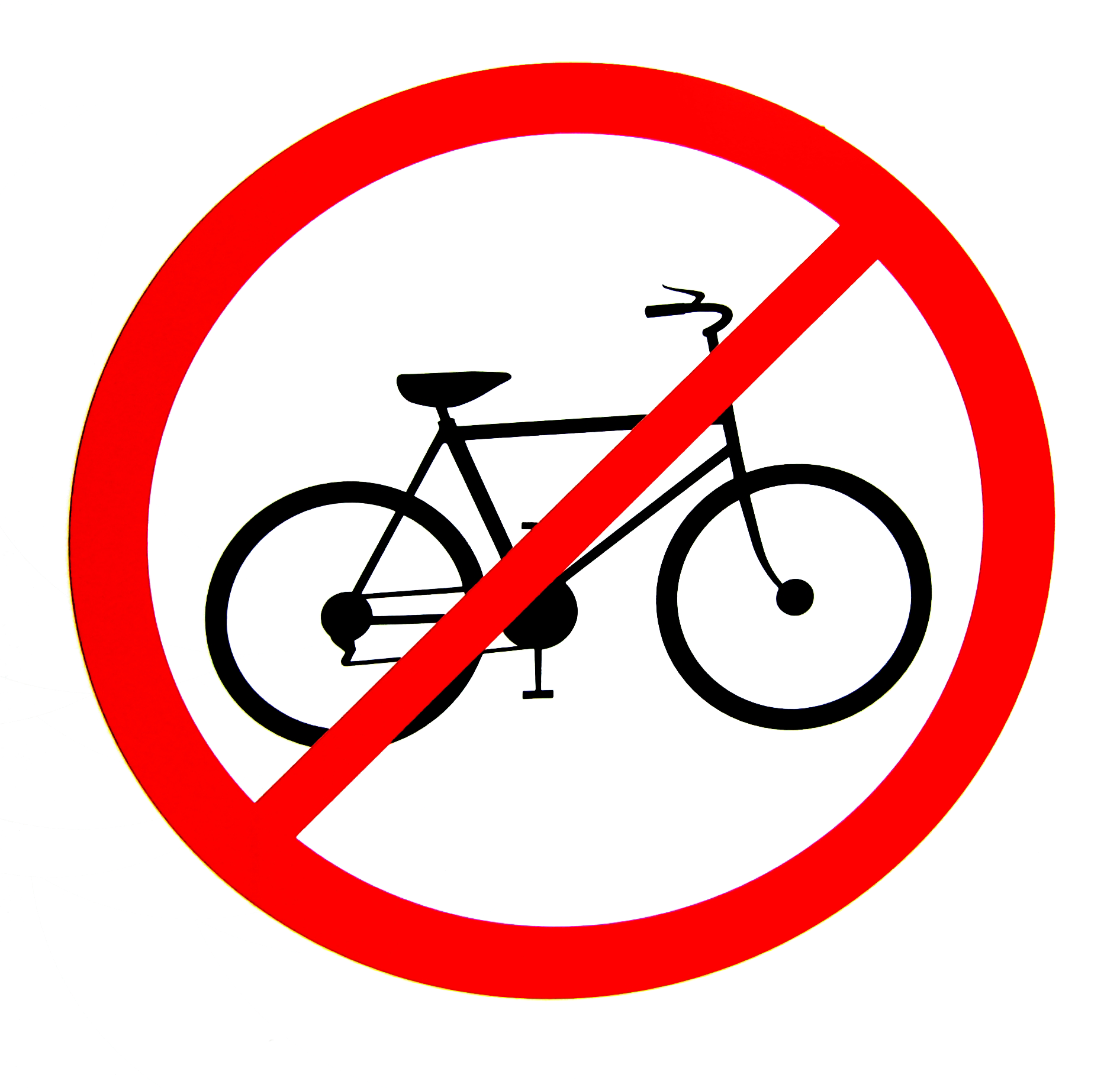 No Bicycles Sign PNG image