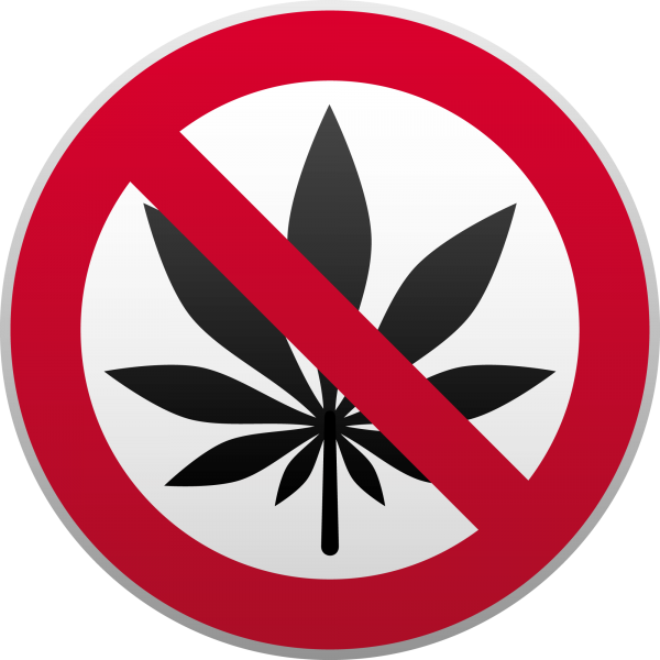 No Cannabis Sign Graphic PNG image