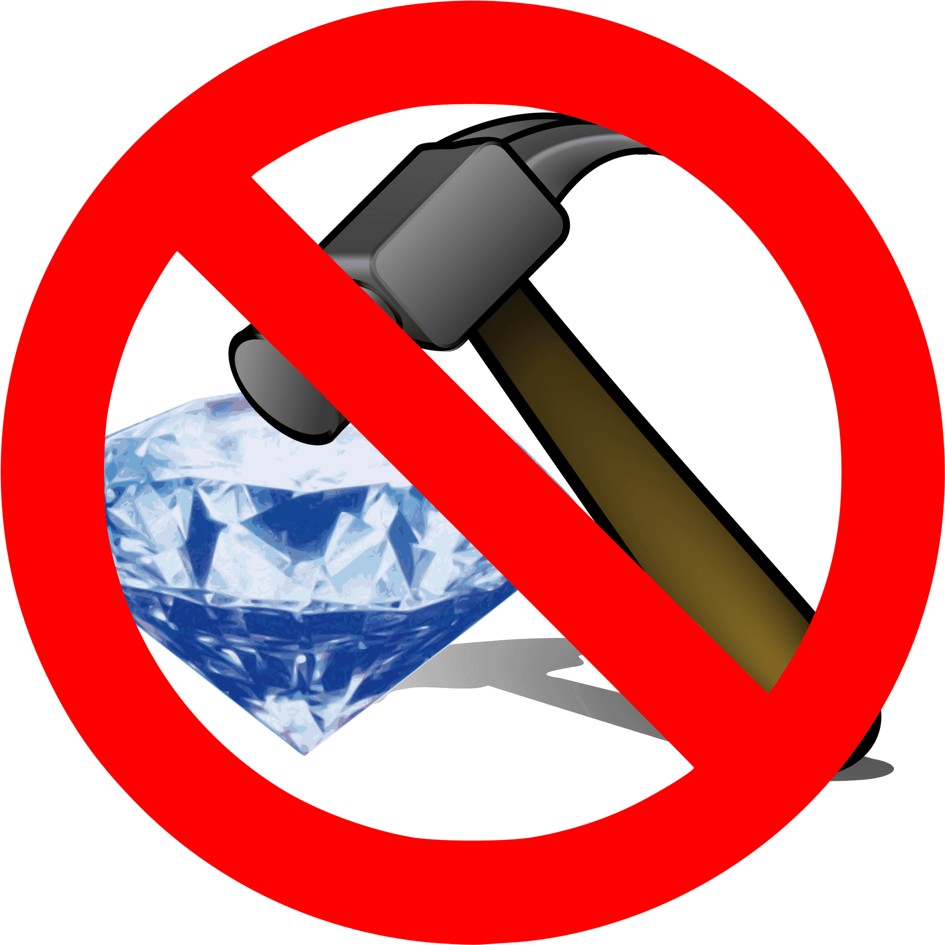 No Diamond Breaking Sign PNG image