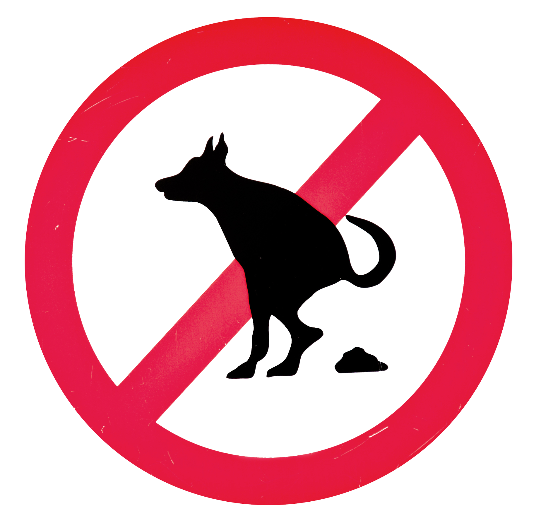 No Dog Pooping Sign PNG image