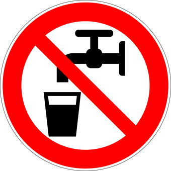 No Drinking Sign PNG image