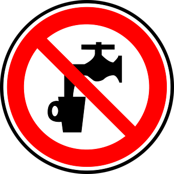 No Drinking Water Sign PNG image