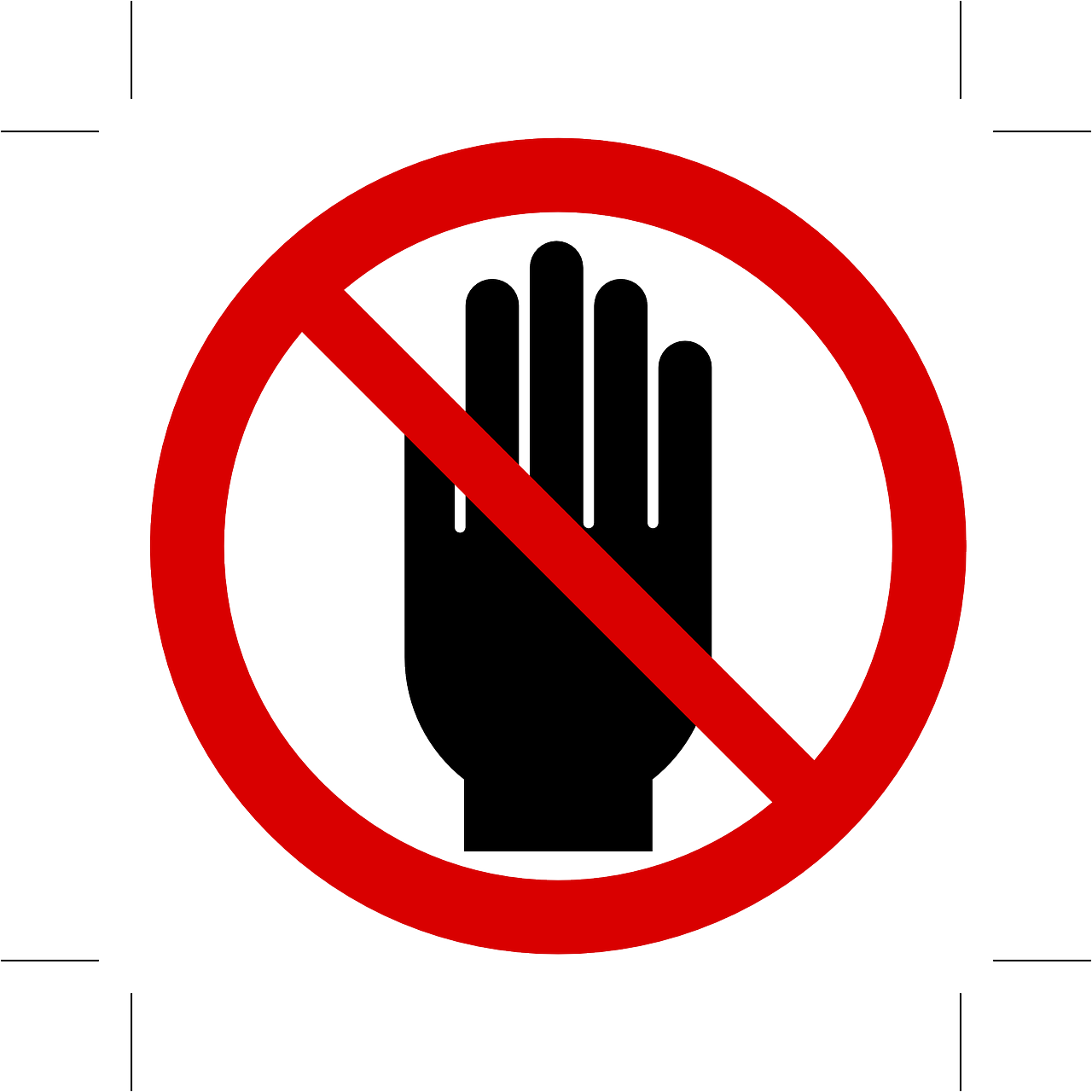 No Entry Hand Sign PNG image