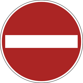 No Entry Sign_ Red And White PNG image