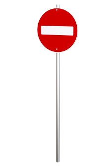 No Entry Signon Black Background PNG image