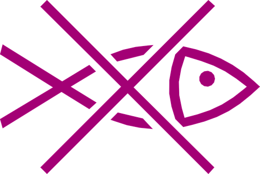 No Fish Symbol Purple Background PNG image