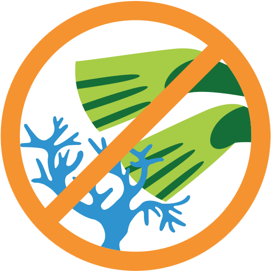 No Fishing Coral Protection Sign PNG image