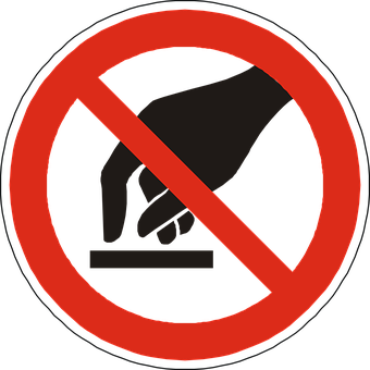 No Handshake Sign PNG image