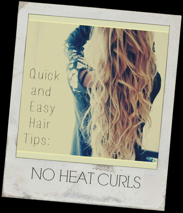 No Heat Curls Haircare Tips PNG image