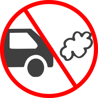 No Idling Zone Sign PNG image