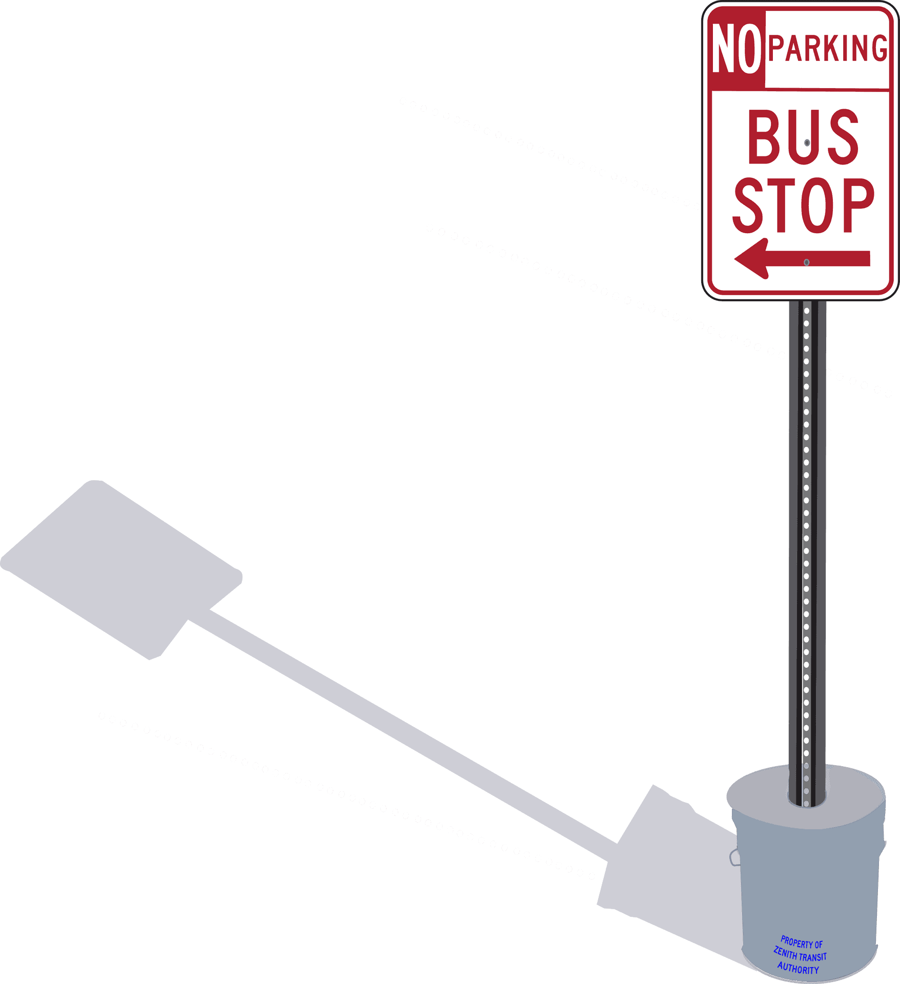 No Parking Bus Stop Sign PNG image