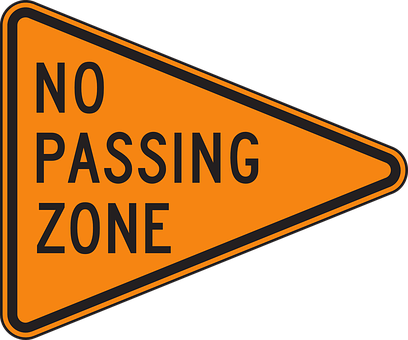No Passing Zone Traffic Sign PNG image