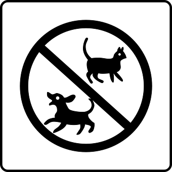 No Pets Allowed Sign PNG image