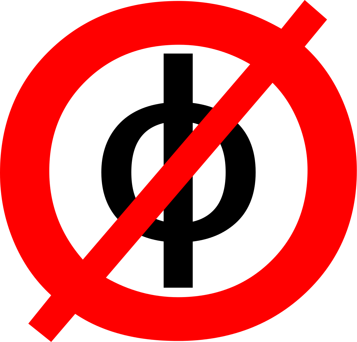 No Phi Symbol PNG image