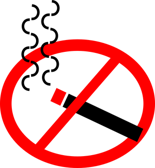 No Smoking Sign Redand Black PNG image