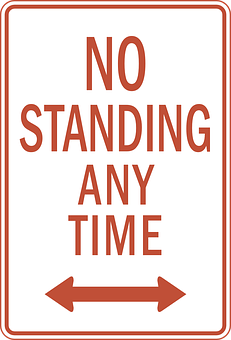 No Standing Sign PNG image