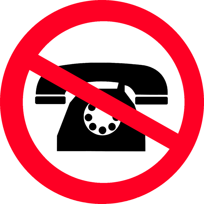 No Telephone Sign PNG image