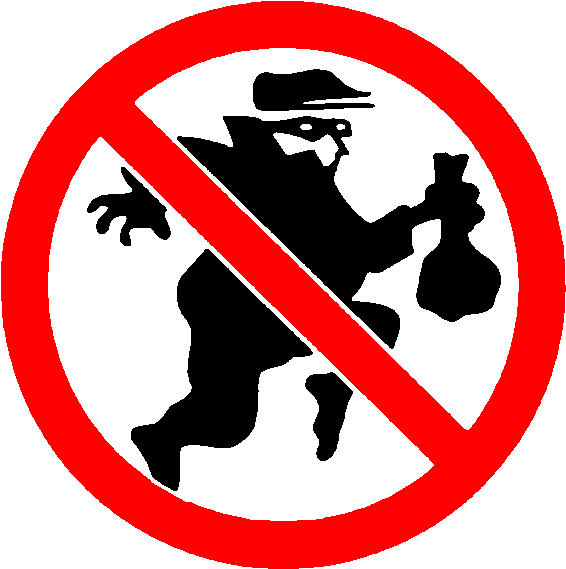 No Thief Sign Graphic PNG image