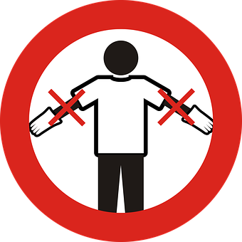No Touching Sign PNG image