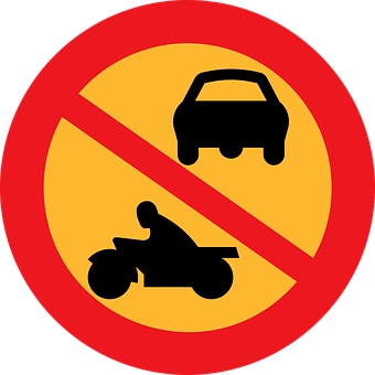 No Vehicle Entry Sign PNG image